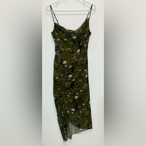 All Saints Ulla Kora green floral mesh slip dress - Picture 5 of 14